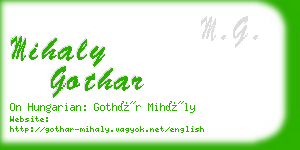 mihaly gothar business card